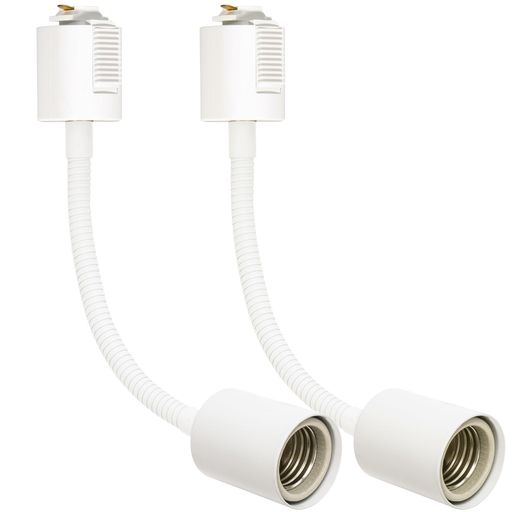 2個セットダクトレールライトグースネック設計で角度調整自由自在ライティングバー用スポットライトE26..