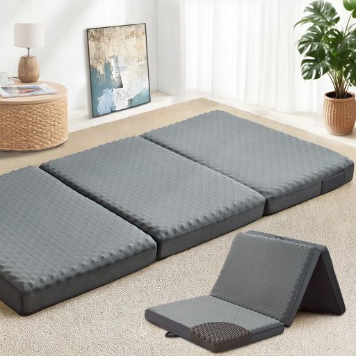 aicomri折りたたみマットレス高反発セミダブルマットレス折り畳み体圧分散凹凸加工厚さ8cm高密度28D硬..