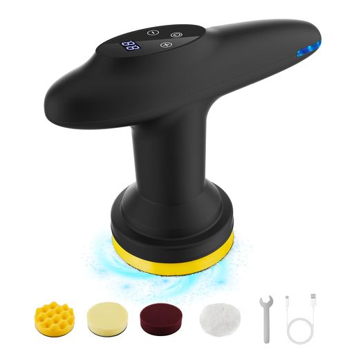 OSUDRYポリッシャー電動ポリッシャーType-C充電式コードレスダブルアクション12V6000mAh6000RPM100mm6..