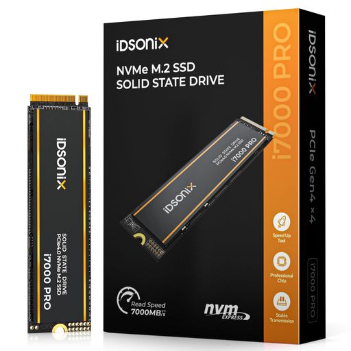 iDsonixM.2SSD2TB、PCIeGen4X4、M.22280NVMeSSD、最大速度7000MB/秒、3DNANDフラッシュとヒートシンク..