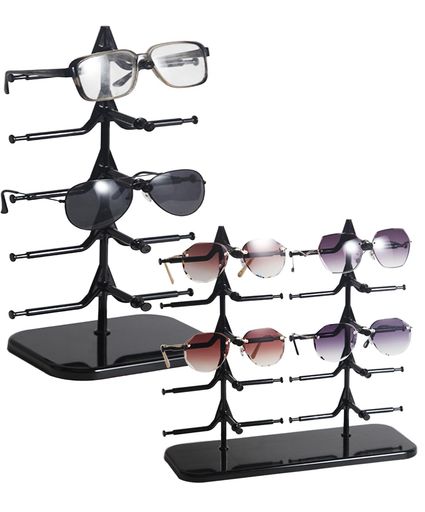 S.fields.incメガネディスプレイスタンドサングラス収納展示台メガネ掛けプラスチック店舗眼鏡屋(ダブル)