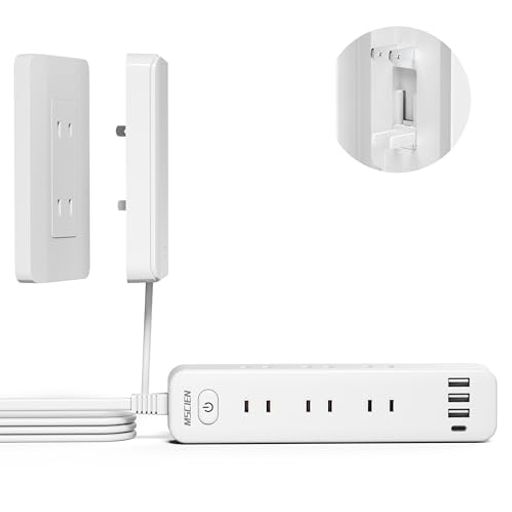 エムサインMscienコンセントカバー赤ちゃん電源タップusb付きベビーガード延長コード2m雷ガード9個口4個usbコンセントタップたこあしコンセントテーブルタップタコ足配線子供コンセント…