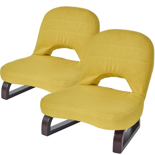 VECELOあぐら座椅子低い2脚セット幅45.5✕奥行51✕高さ43cmコンパクト介護用持ち運び便利折り畳み背凭れ..