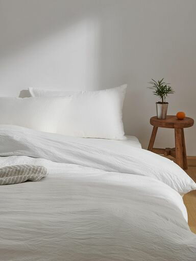 クモリ(Kumori)寝具カバーセット布団カバーセット洗いざらしシワ加工水洗いやわらか(掛け布団カバーボ..