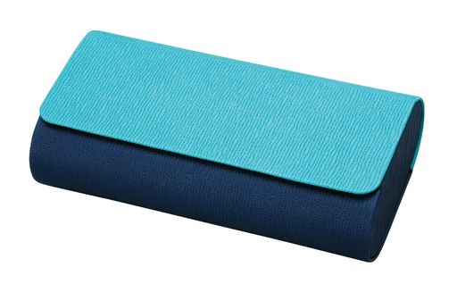 パールメガネケース母の日青ハードマグネット合皮2本入れ92779