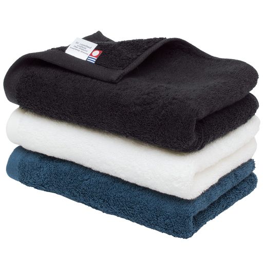 ブルーム今治タオル認定フェイスタオル3枚アソートセットレオンホテル仕様サンホーキン綿厚手吸水日本製綿100%(ナイト)