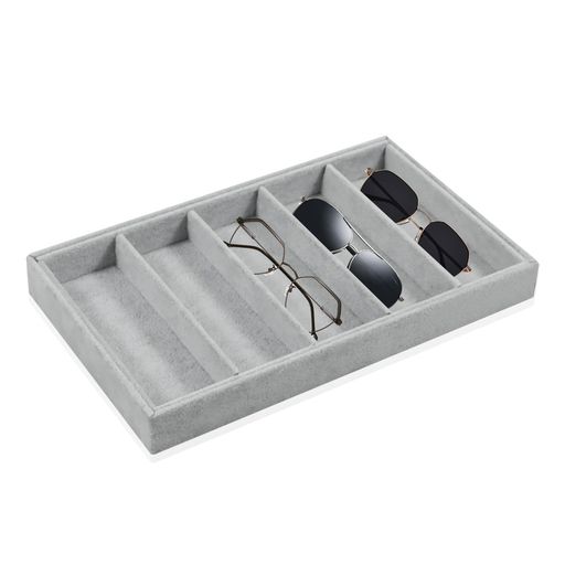 siawadeky眼鏡収納ケースメガネケース5本収納可能仕切りサングラスディスプレイ擦り傷防止めがね置きコ..