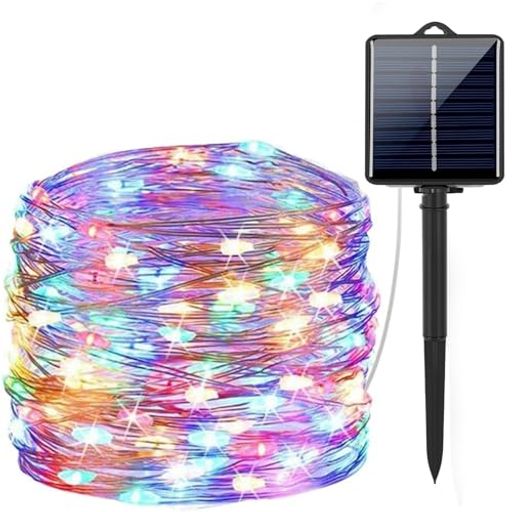 【2025新登場】ソーラーLEDストリングライトイルミネーションライト200LED電球22MIP65防水8点灯モード..