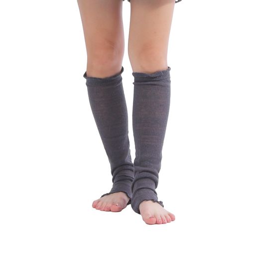 [fivebear][ファイブベア]レッグウォーマーシルク絹極薄手夏温活冷房対策ロング日本製レディースfb40056(チャコールFreeSize)の商品画像