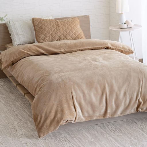 シルフィーズ掛け布団カバーシングルシングルロング150x210cmベージュ布団カバー掛けカバーマイクロフ..