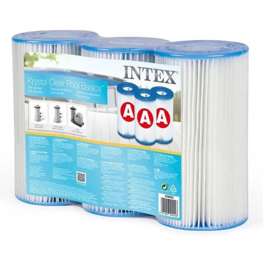 [3個セット]INTEX詰替用フィルターカートリッジクリスタルクリア・カートリッジフィルターポンプ並行輸入