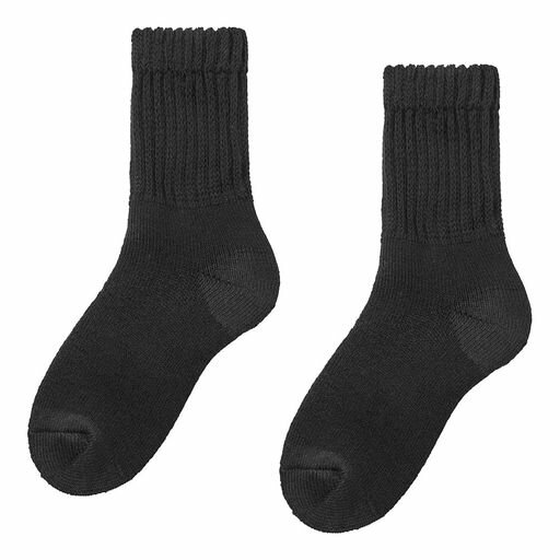 [グンゼ]あったか靴下ファイヤーアセドロン吸湿発熱ウール混総パイル編み消臭加工あったかソックスAGY603レディースブラック