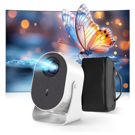 プロジェクター家庭用小型天井投影自動台形補正【バッグ付】360回転デザリング対応スマホ接続28000lm50..