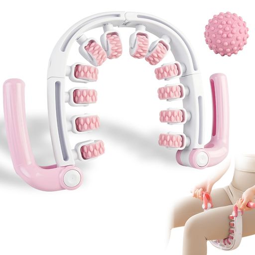 VOOCYE足ローラーふとももマッサージストレス解消ヨガ用品360°マッサージ滑り止め取り外し可能スポーツ..