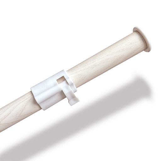 ドリームウェア(DreamWare)物干し竿室内伸縮幅120-210x奥行4x高さ4.5cm耐荷重15kgランドリーポール洗濯ポール木目ホワイトWJN-812SGWH