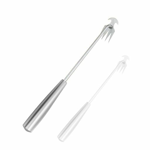 雑草除去ツール園芸用品掘り起こし道具立ったまま雑草抜き掘り起こし道具熊手4歯【ステンレス製/超軽量..