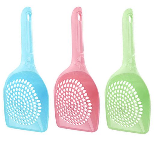 猫砂スコップネコトイレスコップ小さな穴砂取り用品猫砂のお手入れ猫砂スコップペットトイレ用品(3個)