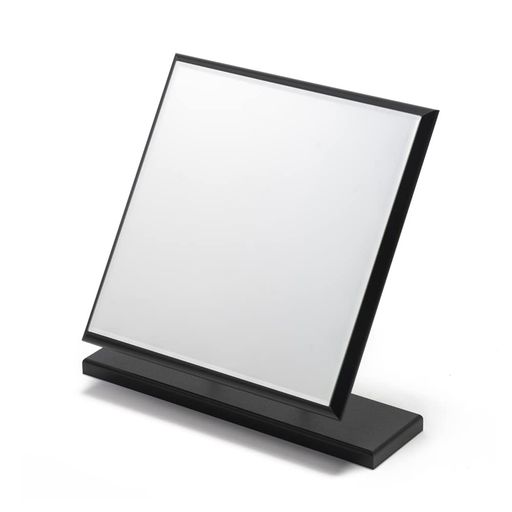 堀内鏡工業リビング空間に馴染むウッドスタンドミラーLサイズブラック卓上鏡メイクミラークリスマス贈..