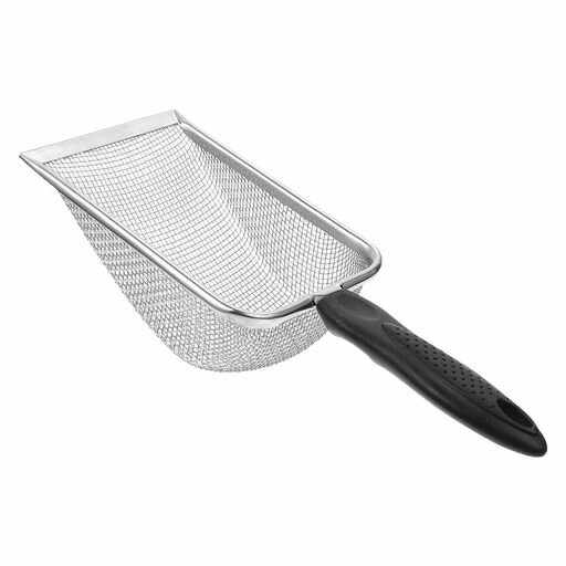 POPETPOP猫砂スコップ猫トイレスコップステンレス鋼爬虫類用スコップ砂取り用品爬虫類砂ファインメッシ..