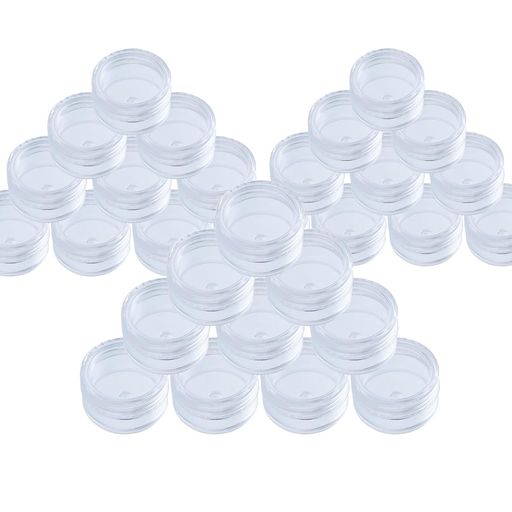 DFsucces小分け丸ケース10ml30個セットプラスチッククリームアクセサリーケースビーズネイル収納ボック..