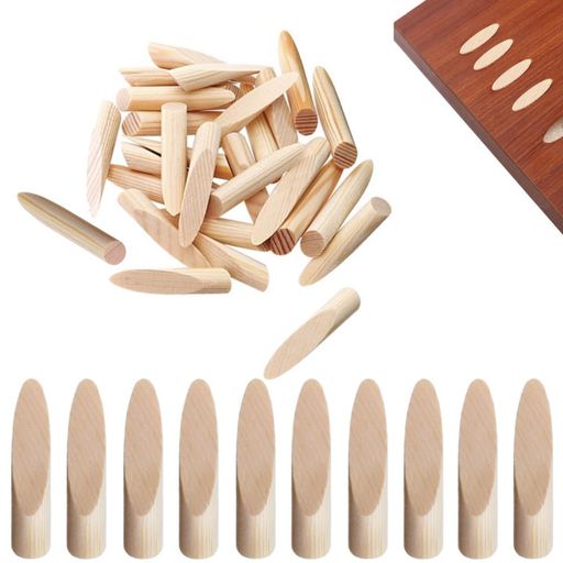 無垢材ポケットホールプラグ100個、ポケットホールジグアクセサリー用パインウッドプラグ、ジグ木工ツ..