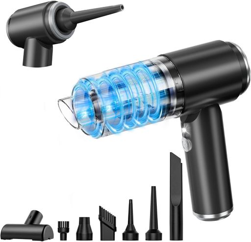 ハンディクリーナーハンディ掃除機車用掃除機コードレス車用・家庭用強力吸引4in1電動エアーポンプ機能..