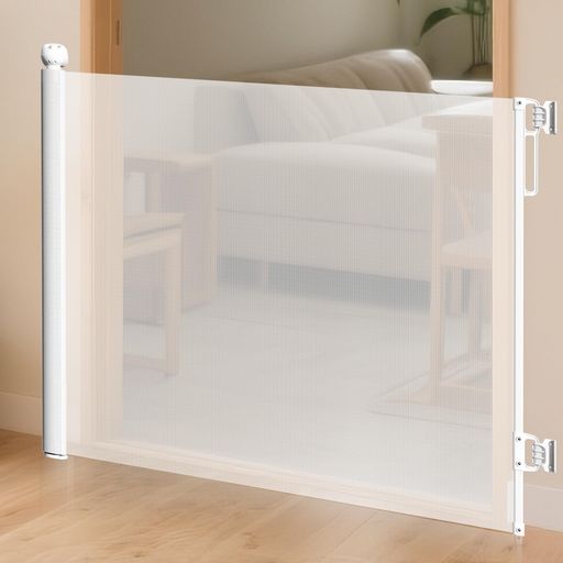 jidoutyaベビーゲートロール式階段ベビーフェンス幅140CM巻き取り式ソフト素材・傷つけないペットゲー..