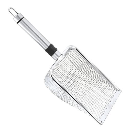 ステンレス猫砂スコップ-メッシュタイプ|細かい砂対応|長持ちするステンレス製スコッステンレス製猫砂..