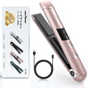 【新バージョン】KEYNICE コードレスヘアアイロン ストレート メンズ ミニ 2way カール 長時間使用 usb充電式 Max205℃ 3段階温度調節 持...