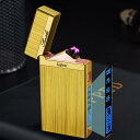 Rsbye防風usb充電式電子ライタープラズマダブルアーク電気ライター屋外照明懐中電灯残りの電力ディスプレイファッションメタルライター 電子点火装置は、登山、キャンプ、サイクリング、(4)