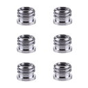 Cofityeah 1/4"から3/8"変換 雲台 ネジアダプター イチネジ用変換 カメラアクセサリー ネジアダプター アルミ合金製 カメラ 三脚 一脚 対応 6個入り(2)