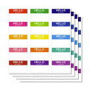 ColorfylCoco 名札ラベルシール 15色 イベント パーティー 同窓会 用 衣服 貼って剥がせる 名前シール 手書きステッカー