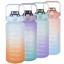 TSQIBU ボトル 水筒 大容量 2000ml ポータブルストロースポーツウォーターボトル BPAフリー プラスチックウォーターボトル 大人 子ども アウトドア スポーツ 登山用 キャンプ ランニング ジム(3)