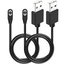 Shokz用の充電ケーブル 1M Aftershokz用の 磁気充電器 USB-C変換アダプター 2本 イヤホン用アクセサリー 急速充電 USB充電コード 磁気吸着 Shokz OpenRun (旧AfterShokz)、Aftershokz Aerop(2)