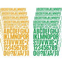 アルファベット 数字 シール 8枚セット 2と4cm 黒と白 大文字 小文字 ステッカー 手帳シール 防水 自己粘着 ビニール DIY サイン用デカール 祭り 壁紙(3)