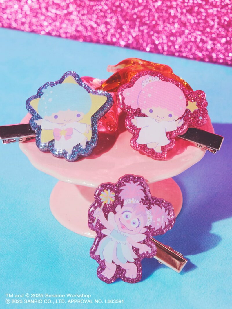 【アビー×リトルツインスターズ】ラメアクリルヘアクリップセット SESAME STREET MARKET セサミストリートマーケット ヘアアクセサリー その他のヘアアクセサリー[Rakuten Fashion]