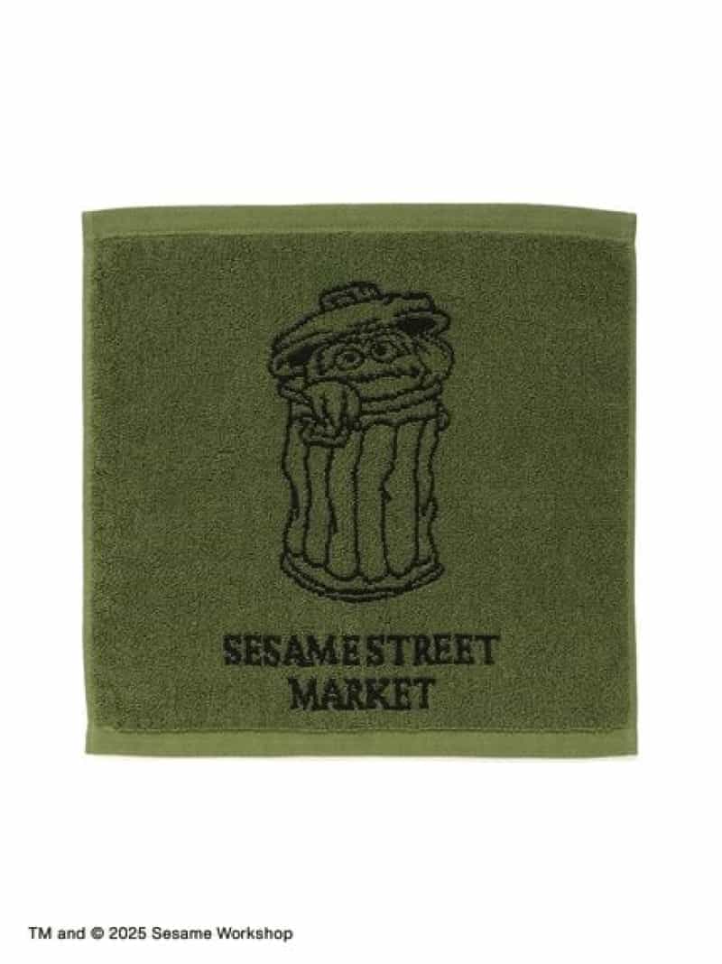 【VINTAGE SKETCH】ハンドタオル SESAME STREET MARKET セサミストリートマーケット ファッション雑貨 ハンカチ・ハンドタオル レッド グリーン ネイビー[Rakuten Fashion]