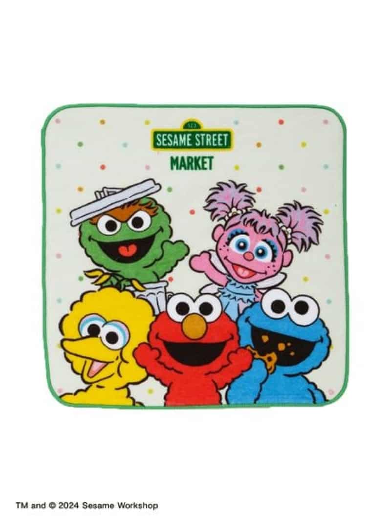 楽天SESAME STREET MARKETデフォルメアートプリントハンドタオル SESAME STREET MARKET セサミストリートマーケット ファッション雑貨 ハンカチ・ハンドタオル レッド[Rakuten Fashion]