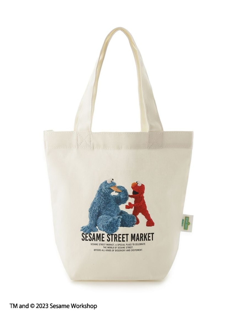 楽天SESAME STREET MARKETフォトプリントプチトートバッグ SESAME STREET MARKET セサミストリートマーケット バッグ エコバッグ・サブバッグ レッド ベージュ ブルー パープル[Rakuten Fashion]