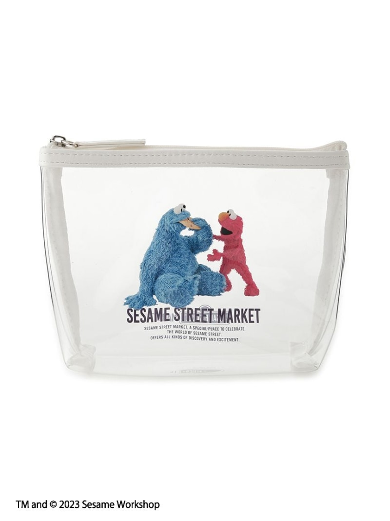 楽天SESAME STREET MARKETフォトプリントクリアポーチ SESAME STREET MARKET セサミストリートマーケット 財布・ポーチ・ケース ポーチ レッド[Rakuten Fashion]