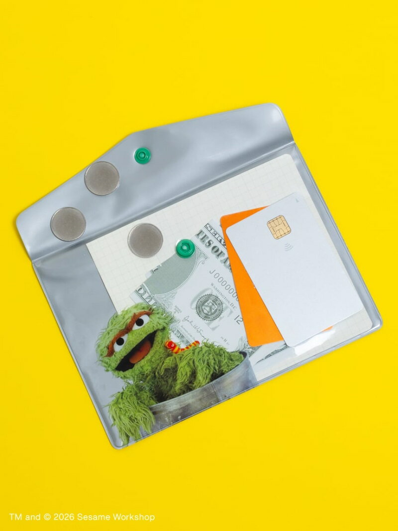 PVCマルチケース SESAME STREET MARKET セサミストリートマーケット 財布・ポーチ・ケース ポーチ グレー ピンク[Rakuten Fashion]