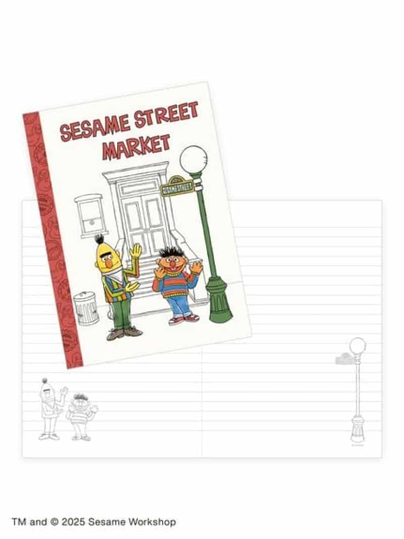 【VINTAGE BOOK STYLE】ハードカバーノート SESAME STREET MARKET セサミストリートマーケット 文房具 手帳・メモ帳[Raku...