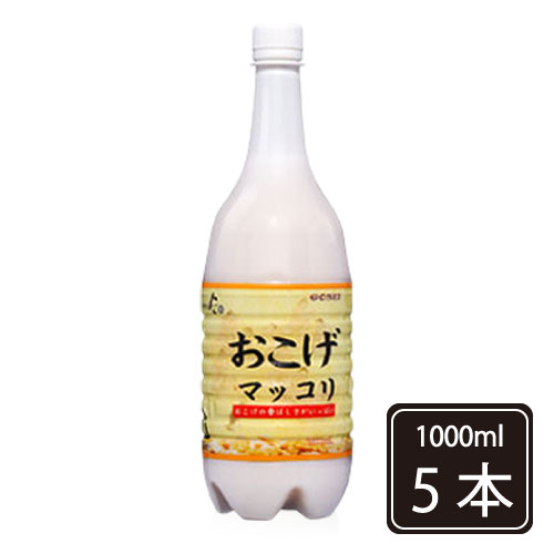 商品の説明情報 ■ 商品名：『 GOSEI 』醇おこげマッコリ ●原材料名 米、小麦粉、麦芽、おこげパウダー、酵母、麹、甘味料（アスパラテム・L−フェニルアラニン化合物）(原材料の一部に小麦を含む） ●内容量 1000ml -5本 ●賞味期限 枠外に記載 ●商品説明 「醇おこげマッコリ」は、韓国の家庭の味である&quot;おこげ&quot;を材料に加えているので、独特の香ばしさが漂う人気高いマッコリです。麹が生み出す甘さと、おこげの香りが絶妙にマッチし、食欲をそそる味でとても飲みやすいのが特徴です。ちょっと辛めの韓国料理はもちろん、日本料理や鍋料理などにもおすすめです。健康にも美容にも必要不可欠なアミノ酸が豊富で、乳酸菌もたっぷり！やさしいお酒です。よく冷やしてお飲みください。 注意事項 未成年者の飲酒は法律で禁止されています 未成年者への酒類の販売はいたしません。 ☆輸入状況によりデザインが変わる場合もございます。☆