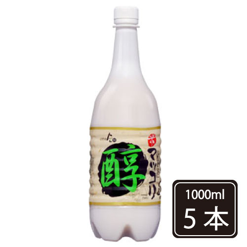 GOSEI 醇　米マッコリ 1000ml 5本 スンマッコリ お酒 米酒 発酵酒 伝統酒 韓国酒 韓国お酒 韓国食品/キムチ/チヂミ/お酒/韓国お酒/韓国マッコリ/韓国食材/ドリンク//韓国酒/酒/サケ/さけ美味しい まっこり/安い/生マッコリ