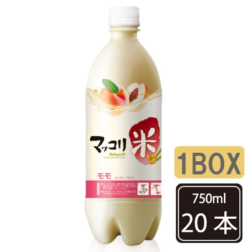 麹醇堂　クッスンダン　米マッコリ 桃味 750ml【1BOX-20本】　ももマッコリ お酒 米酒 発酵酒 伝統酒 韓国酒 韓国お酒 韓国食品 モモマ..