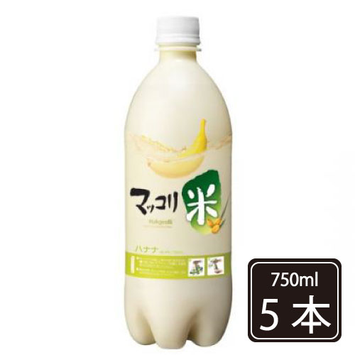 麹醇堂　クッスンダン　米マッコリ バナナ味 750ml【5本】センマッコリ お酒 米酒 発酵酒 伝統酒 韓国酒 韓国お酒 韓国食品/キムチ/チヂミ/お酒/韓国お酒/韓国マッコリ/韓国食材/ドリンク//韓国酒/酒/サケ/さけ美味しい まっこり/安い/生マッコリ！！！