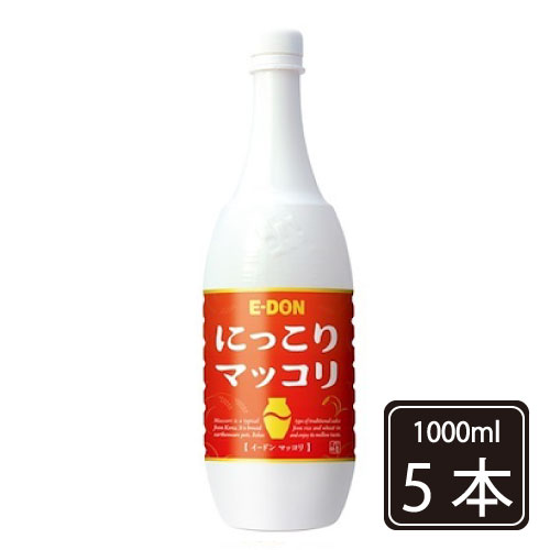 イドン 二東 マッコリ−1L（PET)5本 イドンマッコリ/韓国食品/お酒/キムチ/チヂミ/にっこり/韓国お酒/キムチ/韓国マッコリ/二東/韓国食材/洋酒/美味しい/マッコリ/安い/E-DONG