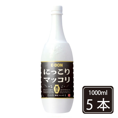 イドン 二東黒豆マッコリ−1L（PET)5本 イドンマッコリ/E-DON イドン 韓国酒 韓国お酒 伝統酒 韓国マッコリ/お歳暮 二東マッコリ 黒豆