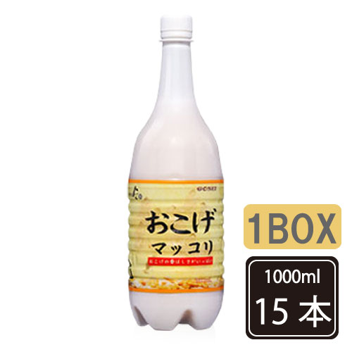 商品の説明情報 ■ 商品名：『 GOSEI 』醇おこげマッコリ ●原材料名 米、小麦粉、麦芽、おこげパウダー、酵母、麹、甘味料（アスパラテム・L−フェニルアラニン化合物）(原材料の一部に小麦を含む） ●内容量 1000ml -1BOX-15本 ●賞味期限 枠外に記載 ●商品説明 「醇おこげマッコリ」は、韓国の家庭の味である&quot;おこげ&quot;を材料に加えているので、独特の香ばしさが漂う人気高いマッコリです。麹が生み出す甘さと、おこげの香りが絶妙にマッチし、食欲をそそる味でとても飲みやすいのが特徴です。ちょっと辛めの韓国料理はもちろん、日本料理や鍋料理などにもおすすめです。健康にも美容にも必要不可欠なアミノ酸が豊富で、乳酸菌もたっぷり！やさしいお酒です。よく冷やしてお飲みください。 注意事項 未成年者の飲酒は法律で禁止されています 未成年者への酒類の販売はいたしません。 ☆輸入状況によりデザインが変わる場合もございます。☆