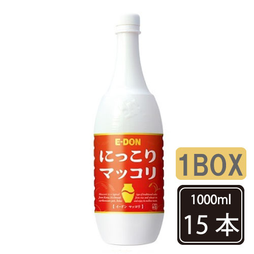 イドン　二東　マッコリ−1L（PET)【1BOX-15本】イドン マッコリ/韓国食品/お酒/キムチ/チヂミ/にっこり/韓国お酒/キムチ/韓国マッコリ/二東/韓国食材/洋酒/美味しい/マッコリ/安い/E-DONG！！！